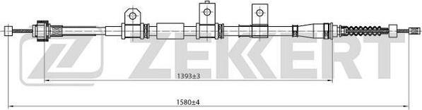 Zekkert BZ-1068 - Трос стояночного тормоза задн. прав. Hyundai Elantra III 00- autodnr.net