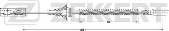 Zekkert BZ-1086 - Тросик, cтояночный тормоз avtokuzovplus.com.ua