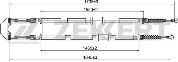 Zekkert BZ-1135 - Тросик, cтояночный тормоз avtokuzovplus.com.ua