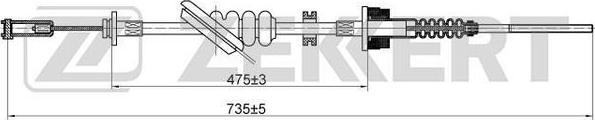 Zekkert BZ-1141 - Трос, управління зчепленням autocars.com.ua