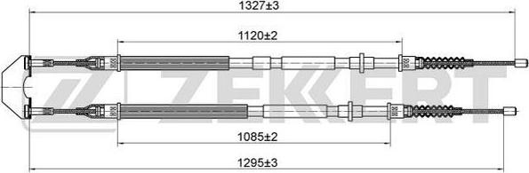 Zekkert BZ-1175 - Трос, гальмівна система autocars.com.ua