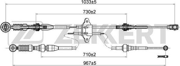 Zekkert BZ-1185 - Трос, ступінчаста коробка передач autocars.com.ua