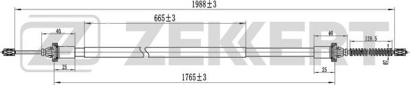 Zekkert BZ-1212 - Тросик, cтояночный тормоз autodnr.net