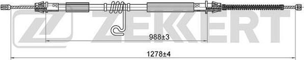 Zekkert BZ-1224 - Трос, гальмівна система autocars.com.ua