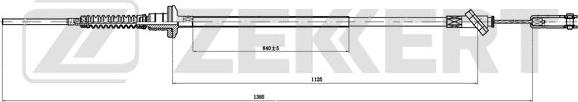 Zekkert BZ-1348 - Трос, управління зчепленням autocars.com.ua