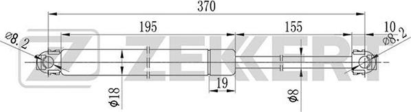 Zekkert GF-1004 - Газовая пружина, упор autodnr.net