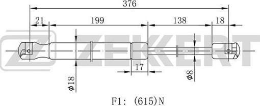 Zekkert gf-1898 - Газовая пружина, упор autodnr.net