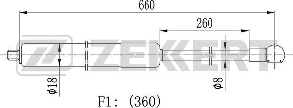 Zekkert GF-2132 - Газовая пружина, упор autodnr.net