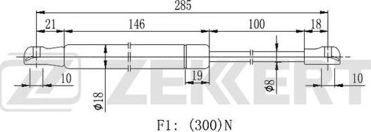 Zekkert gf-2206 - Газовая пружина, капот autodnr.net