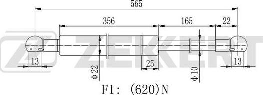 Zekkert GF-2246 - Газовая пружина, упор autodnr.net