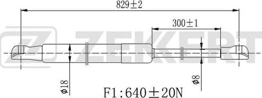 Zekkert GF-2446 - Газова пружина, кришка багажник autocars.com.ua