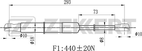 Zekkert gf-2494 - Газовая пружина, упор autodnr.net