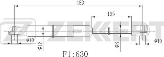 Zekkert GF-2517 - Газовая пружина, упор autodnr.net