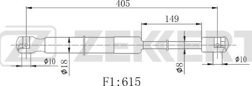 Zekkert GF-2531 - Газовая пружина, упор autodnr.net
