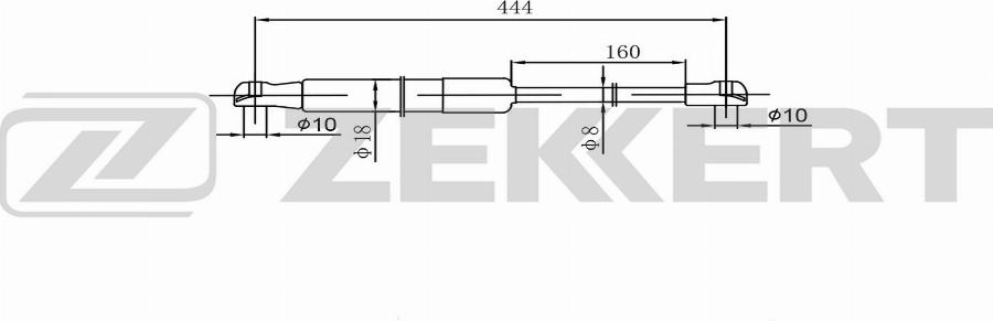 Zekkert GF-2594 - Газова пружина, кришка багажник autocars.com.ua