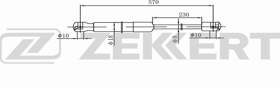 Zekkert GF-2603 - Газовая пружина, упор autodnr.net