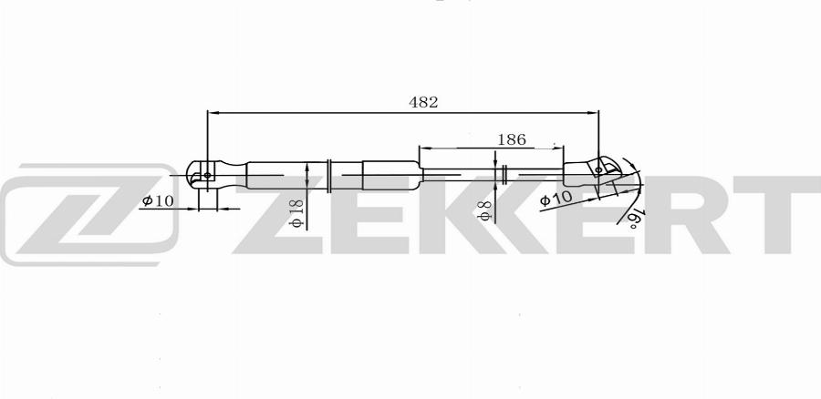 Zekkert GF-2616 - Газовая пружина, упор autodnr.net