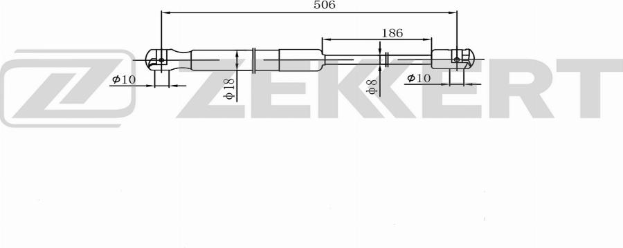 Zekkert GF-2617 - Газовая пружина, упор autodnr.net