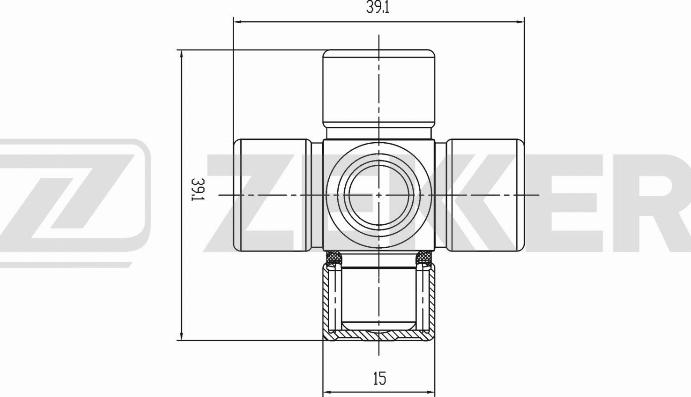 Zekkert KG-1010 - Шарнир, продольный вал avtokuzovplus.com.ua