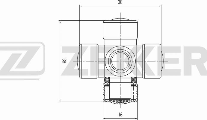 Zekkert KG-1057 - Шарнір, поздовжній вал autocars.com.ua