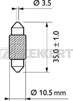 Zekkert LP-1033 - Лампа накаливания, освещение салона avtokuzovplus.com.ua