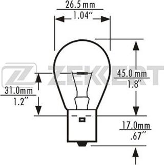 Zekkert LP-1083 - Лампа накаливания, фонарь указателя поворота autodnr.net