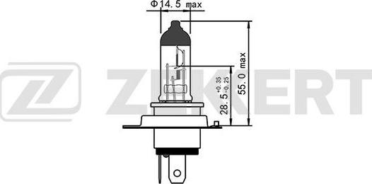 Zekkert LP-1103 - Лампа накаливания, основная фара autodnr.net