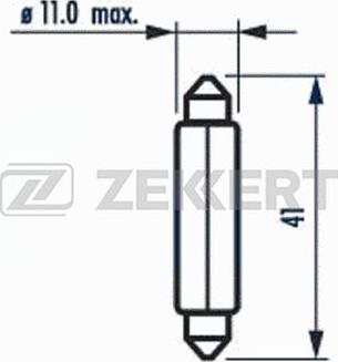 Zekkert LP-1133 - Лампа розжарювання, задній габаритний ліхтар autocars.com.ua