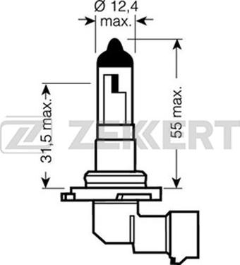 Zekkert LP-1136 - Лампа розжарювання, основна фара autocars.com.ua
