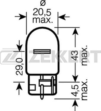 Zekkert LP-1150 - Лампа накаливания, фонарь указателя поворота avtokuzovplus.com.ua