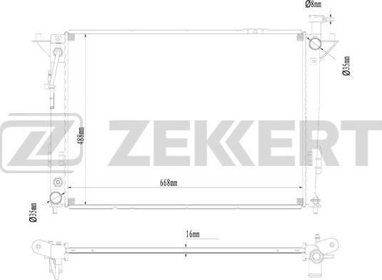 Zekkert MK-1010 - Радіатор, охолодження двигуна autocars.com.ua