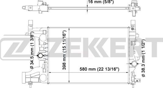 Zekkert MK-1011 - Радиатор, охлаждение двигателя avtokuzovplus.com.ua
