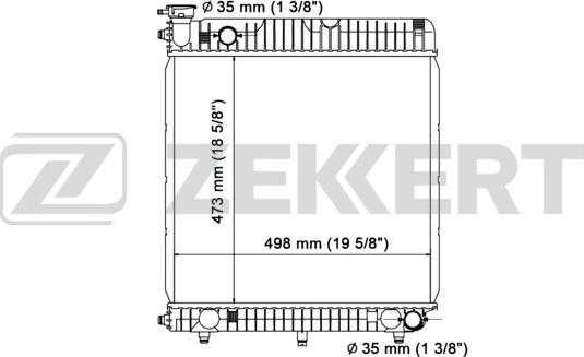 Zekkert MK-1012 - Радіатор, охолодження двигуна autocars.com.ua