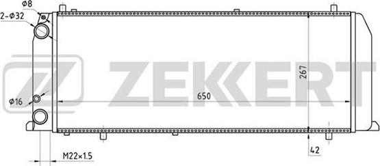 Zekkert MK-1020 - Радиатор охл. дв. Audi 100 III 82- autodnr.net