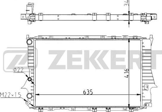 Zekkert mk-1023 - Радиатор, охлаждение двигателя autodnr.net