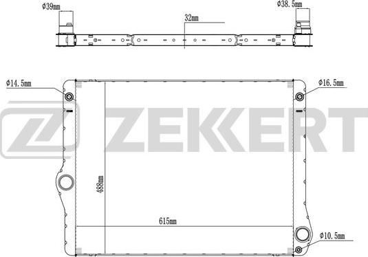 Zekkert MK-1024 - Радіатор, охолодження двигуна autocars.com.ua