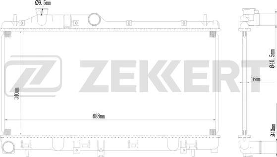 Zekkert MK-1041 - Радиатор, охлаждение двигателя autodnr.net