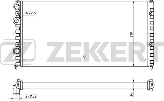 Zekkert mk-1052 - Радиатор, охлаждение двигателя autodnr.net