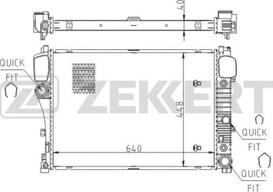 Zekkert MK-1054 - Радиатор, охлаждение двигателя avtokuzovplus.com.ua