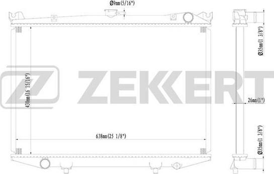 Zekkert MK-1057 - Радіатор, охолодження двигуна autocars.com.ua