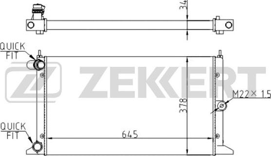 Zekkert MK-1068 - Радіатор, охолодження двигуна autocars.com.ua