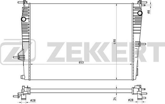 Zekkert MK-1073 - Радиатор, охлаждение двигателя avtokuzovplus.com.ua