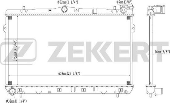 Zekkert MK-1080 - Радіатор, охолодження двигуна autocars.com.ua