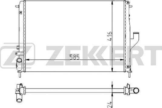 Zekkert MK-1083 - Радиатор, охлаждение двигателя autodnr.net