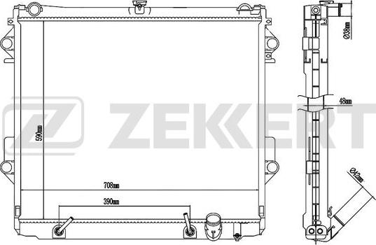 Zekkert MK-1088 - Радиатор, охлаждение двигателя autodnr.net