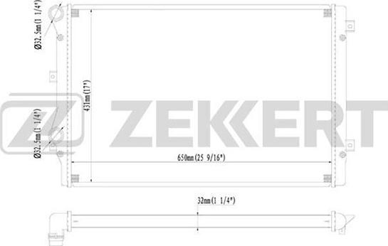 Zekkert MK-1092 - Радіатор, охолодження двигуна autocars.com.ua