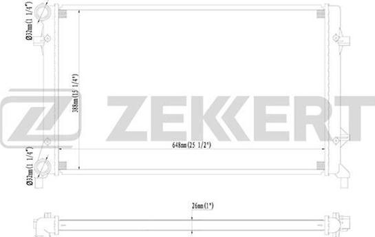 Zekkert MK-1093 - Радіатор, охолодження двигуна autocars.com.ua