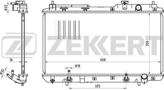 Zekkert MK-1099 - Радиатор, охлаждение двигателя avtokuzovplus.com.ua