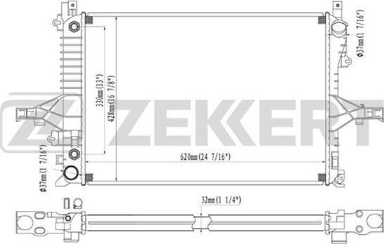 Zekkert mk-1100 - Радиатор, охлаждение двигателя autodnr.net