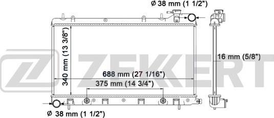 Zekkert MK-1107 - Радіатор, охолодження двигуна autocars.com.ua